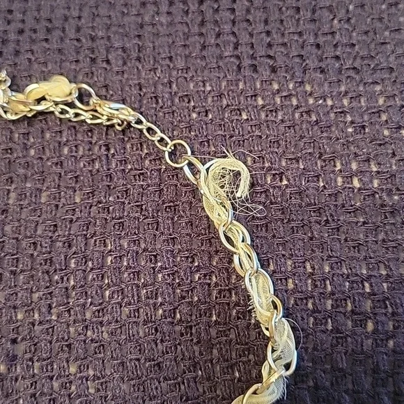 Vintage necklace & earrings set, silver metal rings & shells, unique - Picture 5 of 5